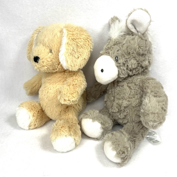 Carters Gray Donkey & Golden Retriever Lab Puppy Lot of 2 - Picture 2 of 8